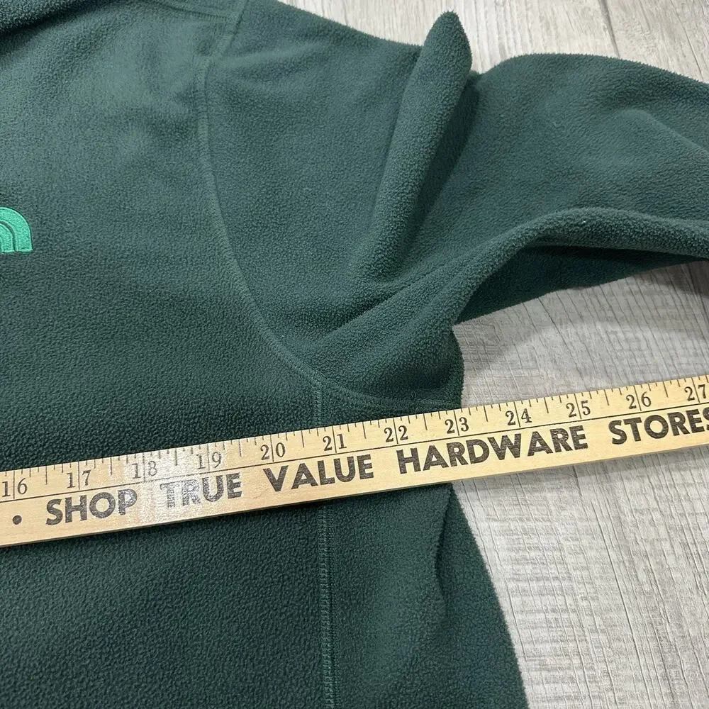 The North Face 1/4 Zip Mens Large Green Fleece Pullover Hiking Outdoor Sweater